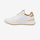 White and beige sneaker on a white background