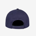 Back of navy blue cap showing adjustable size strap.