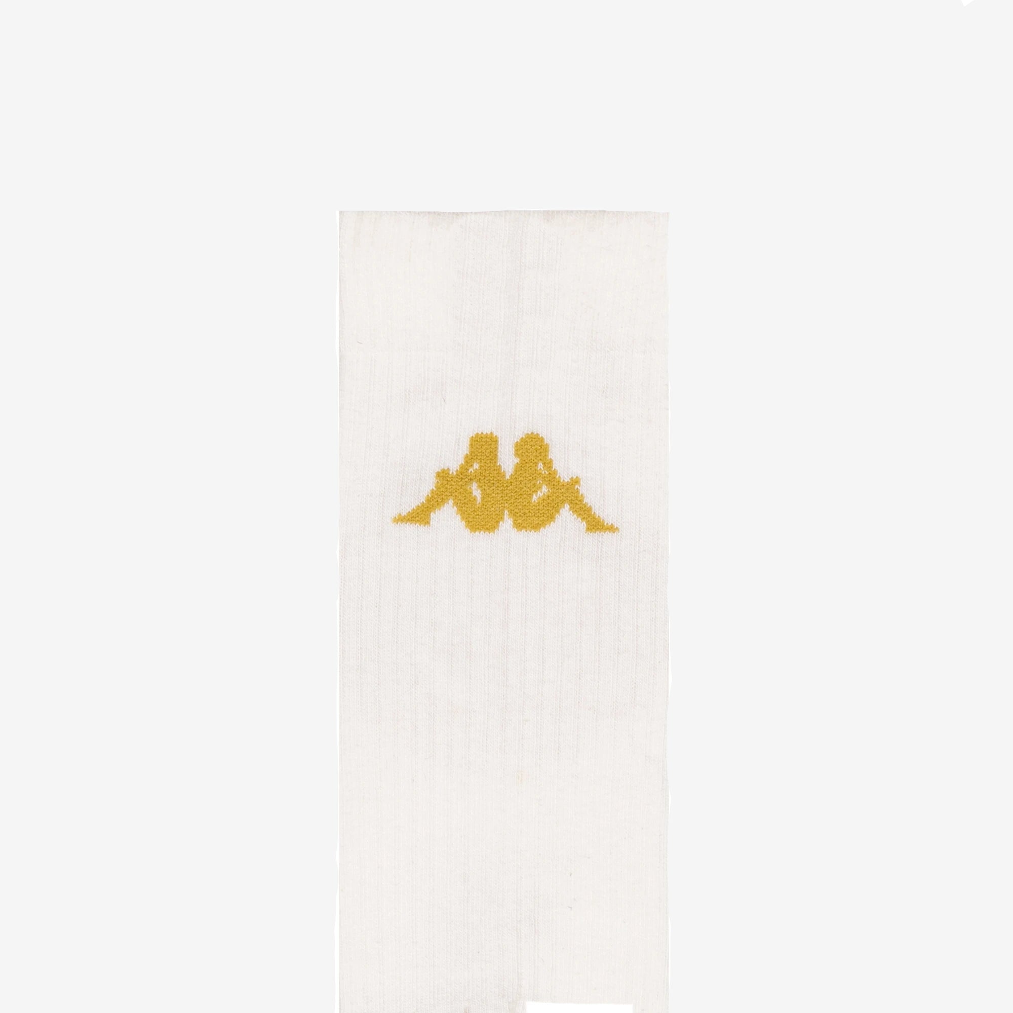 Detail view of Kappa Omini logo on a white sock.
