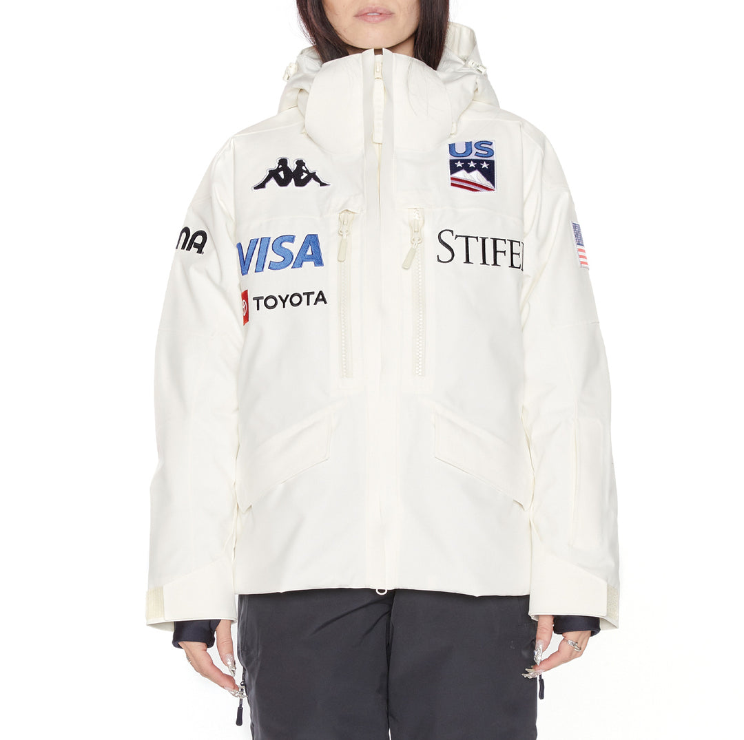 Kappa Women's USA Ski Team Down Jacket - Azure Lt Black 