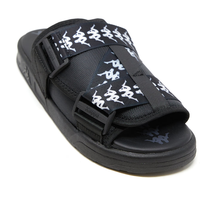 222 Banda Mitel 1 Sandals - Black White Black