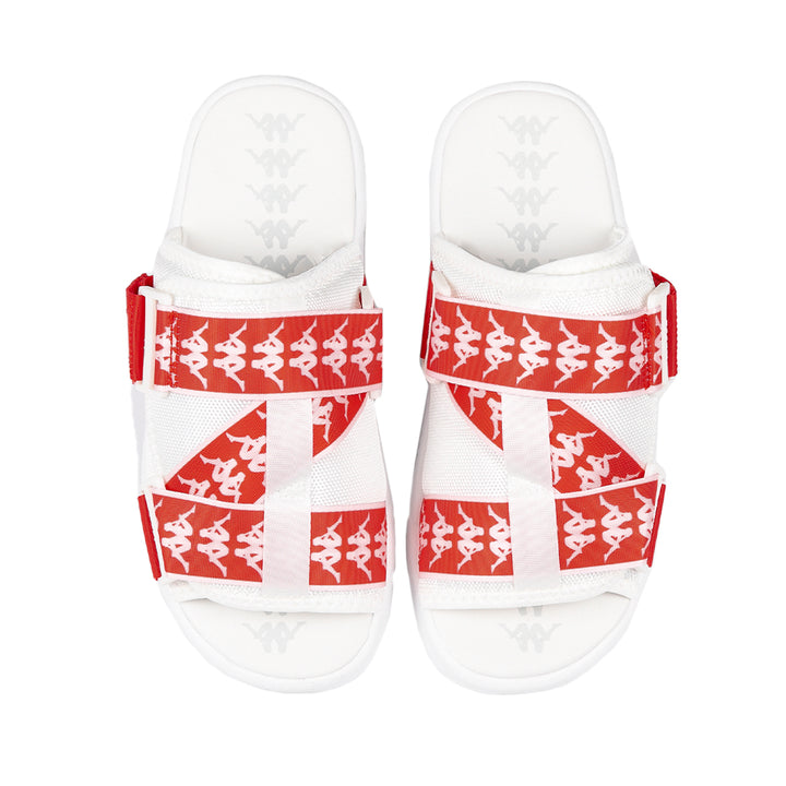 222 Banda Mitel 1 Sandals - White Red