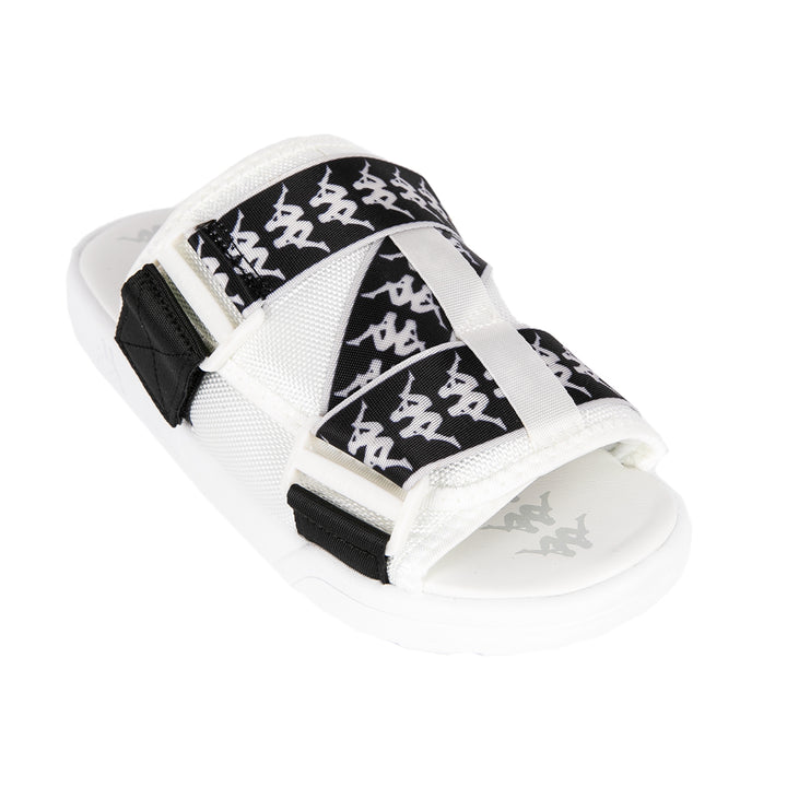 222 Banda Mitel 1 Sandals - White Black