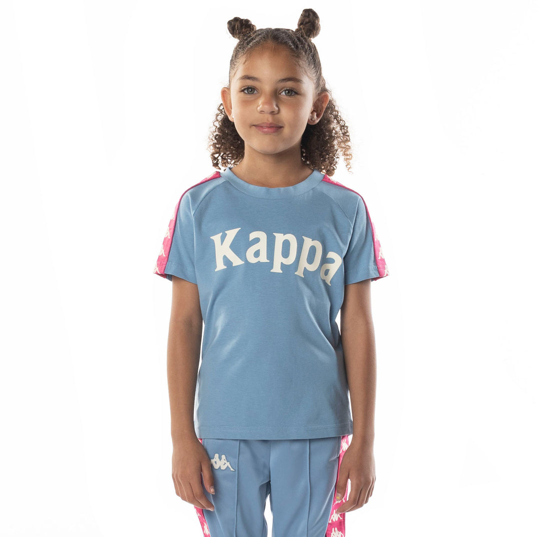 Kids 222 Banda Balima T-Shirt - Light Blue Pink