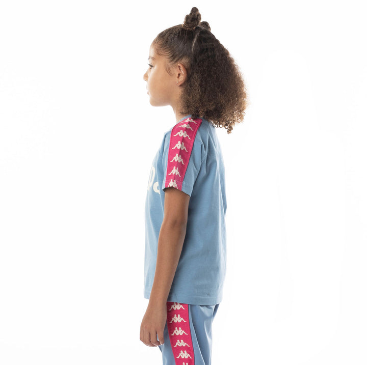 Kids 222 Banda Balima T-Shirt - Light Blue Pink