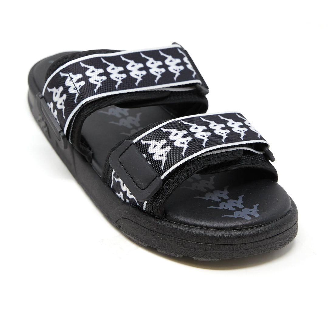 Black & White Double Velcro Sandals Aster 1 Men & Women – Kappa USA