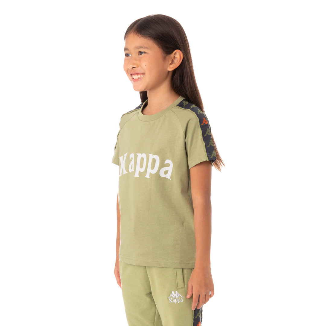 Kappa Kids 222 Banda Deto T-Shirt - Green Salvia