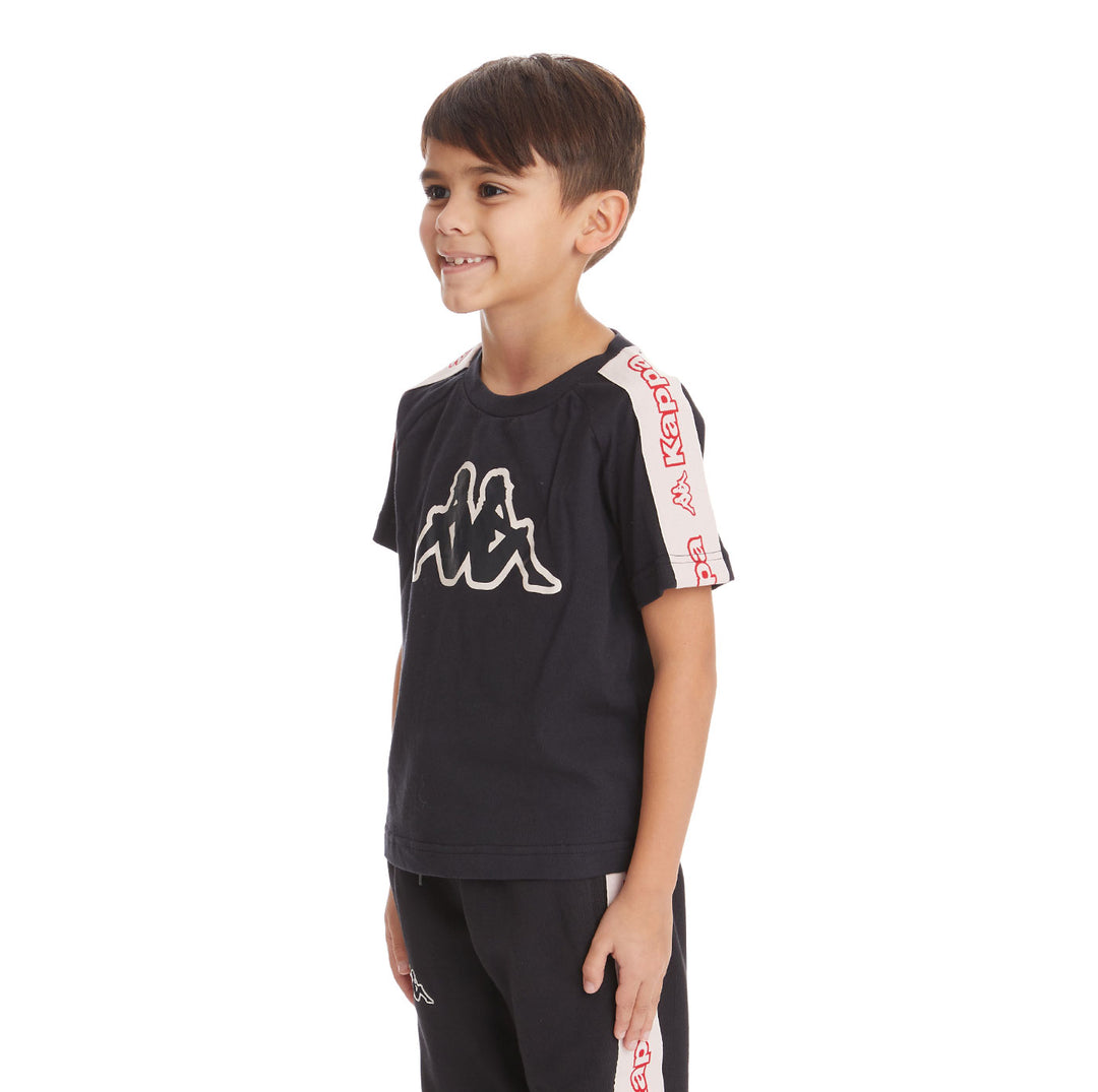 Kids Logo Tape Avirec 2 T-Shirt - Black Smoke