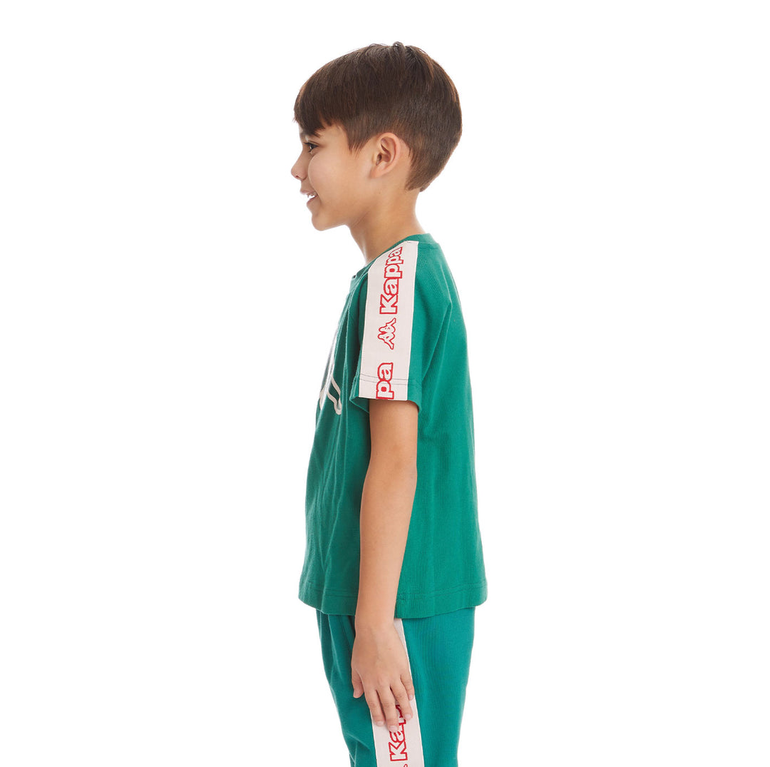Kids Logo Tape Avirec 2 T-Shirt - Dark Green