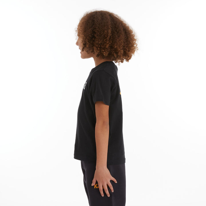 Kids Authentic Runis T-Shirt - Black Smoke Light Orange