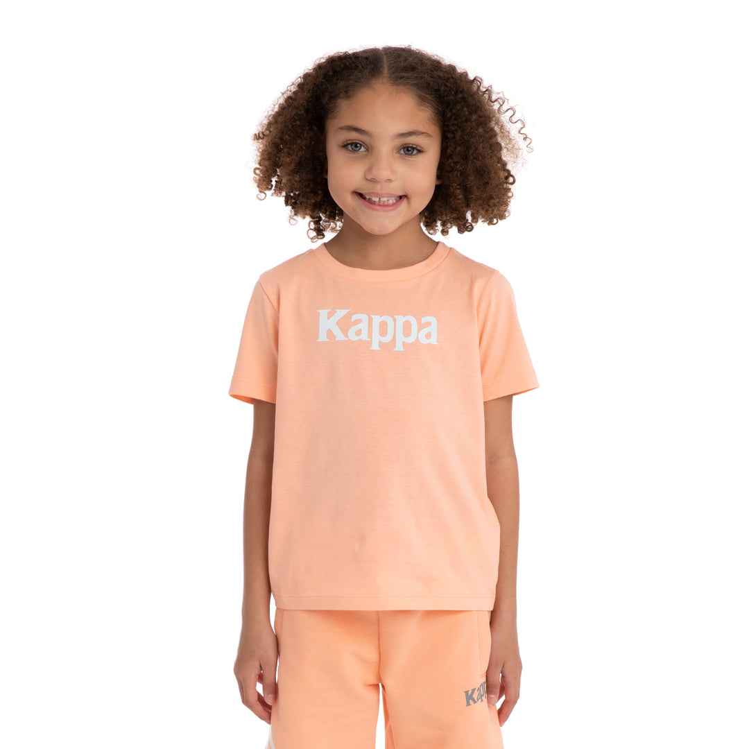 Kids Authentic Runis T-Shirt - Peach White