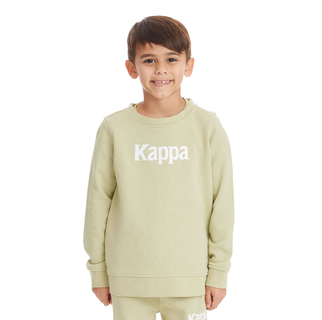 Verplaatsbaar Telegraaf Locomotief Kids Authentic Emmen Sweatshirt - Green Sage – Kappa USA