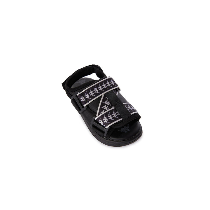 222 Banda Mitel 2 Toddlers Sandals - Black White