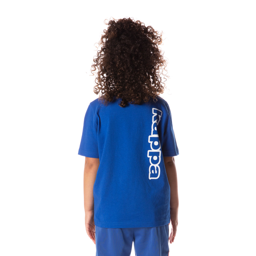 Kids Logo Tape Aomix T-Shirt - Blue