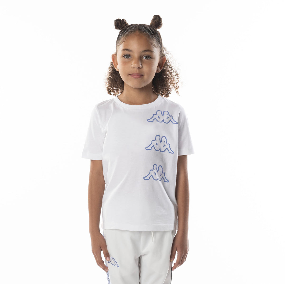 Kids Logo Aomix T-Shirt - White Blue