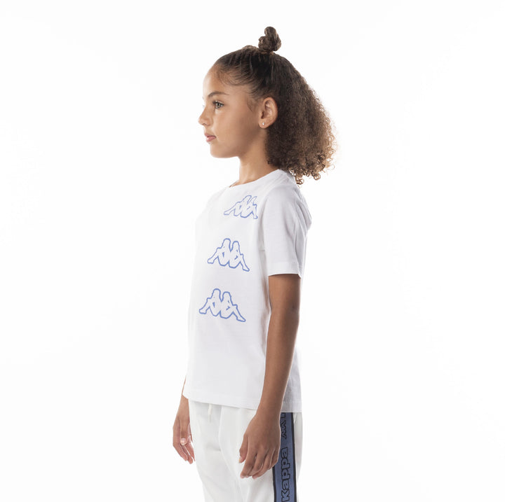 Kids Logo Aomix T-Shirt - White Blue