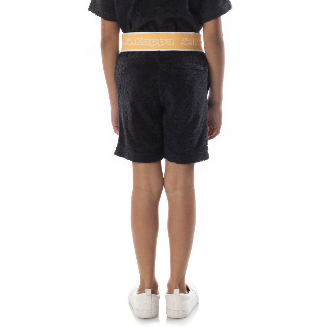 Kids Logo Tape Eko Shorts - Black Smoke Orange
