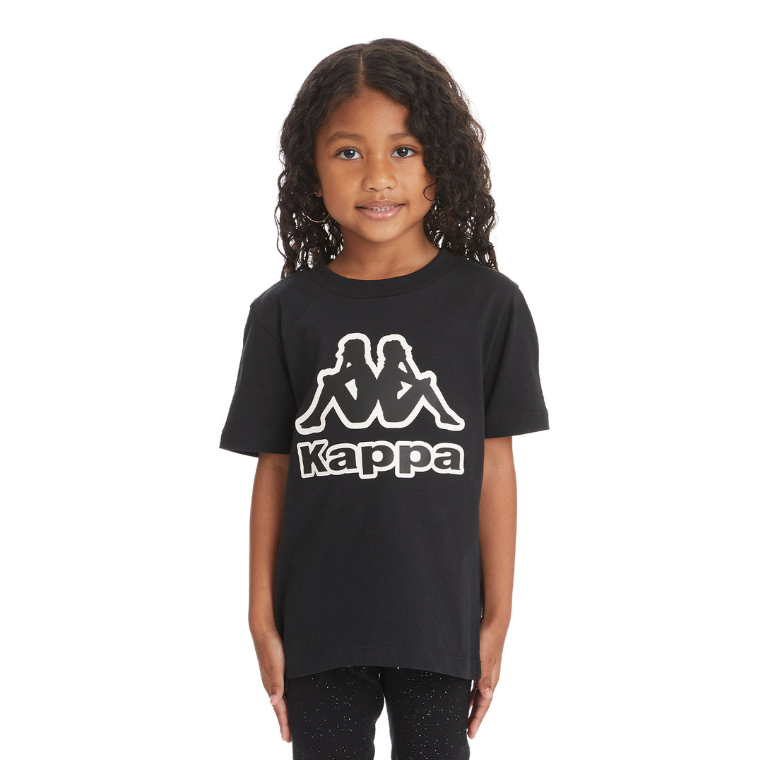 Kids Logo Tape Bant T-Shirt - Black Smoke