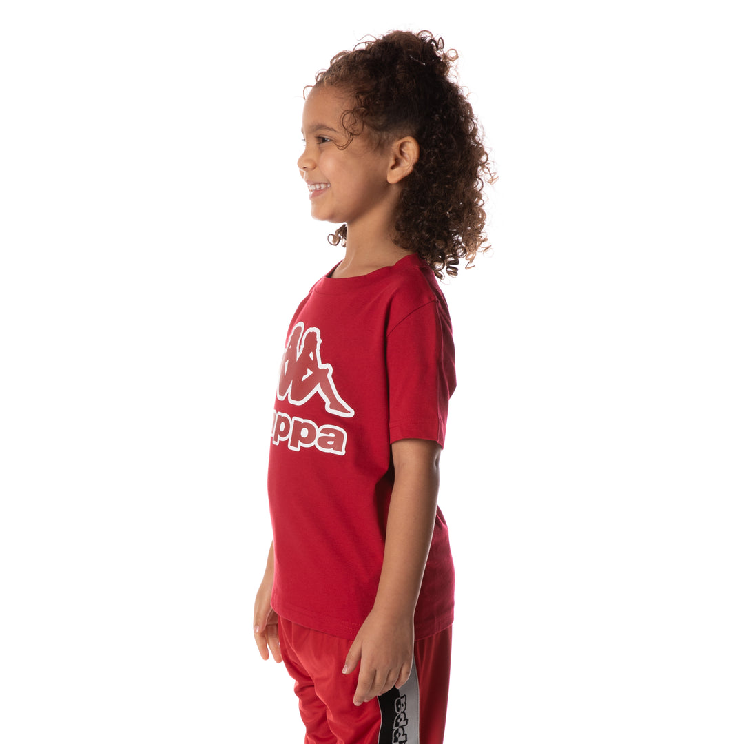 Kids Logo Tape Bant T-Shirt - Red