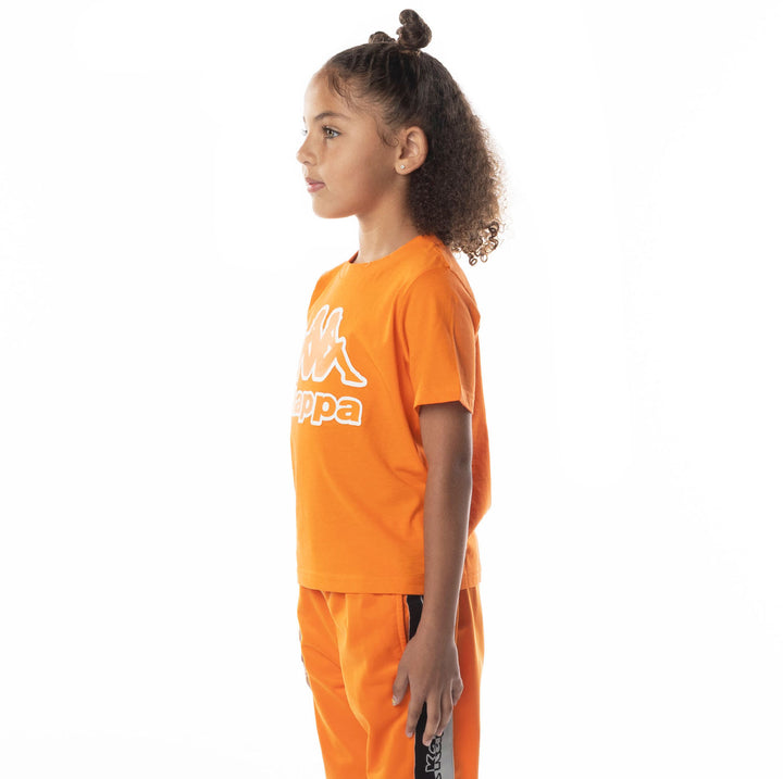 Kids Logo Tape Bant T-Shirt - Orange