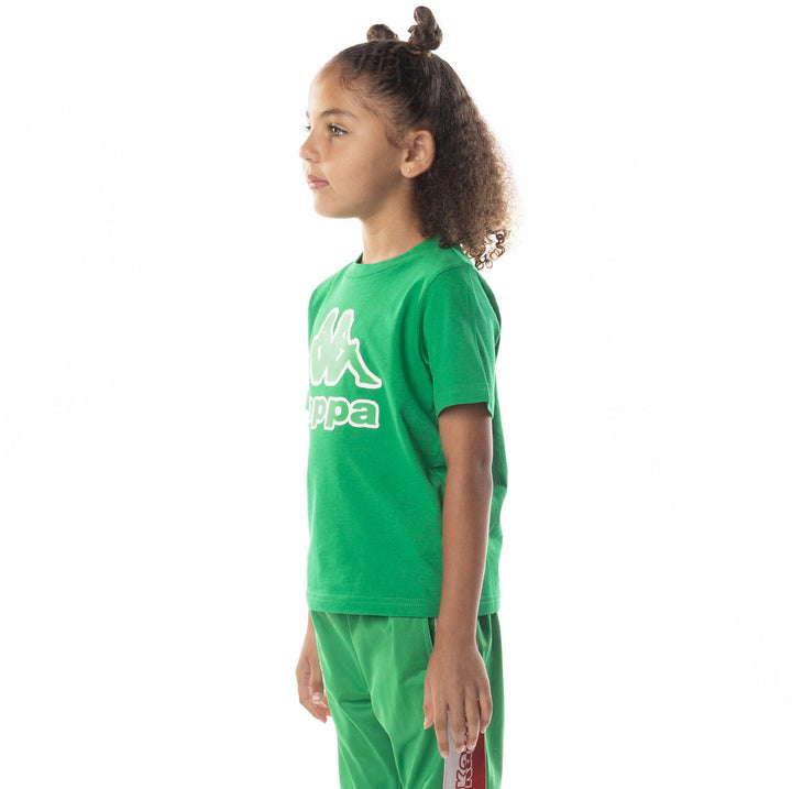 Kids Logo Tape Bant T-Shirt - Green