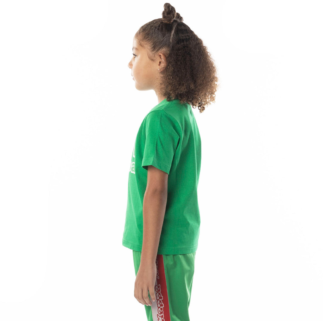 Kids Logo Tape Bant T-Shirt - Green