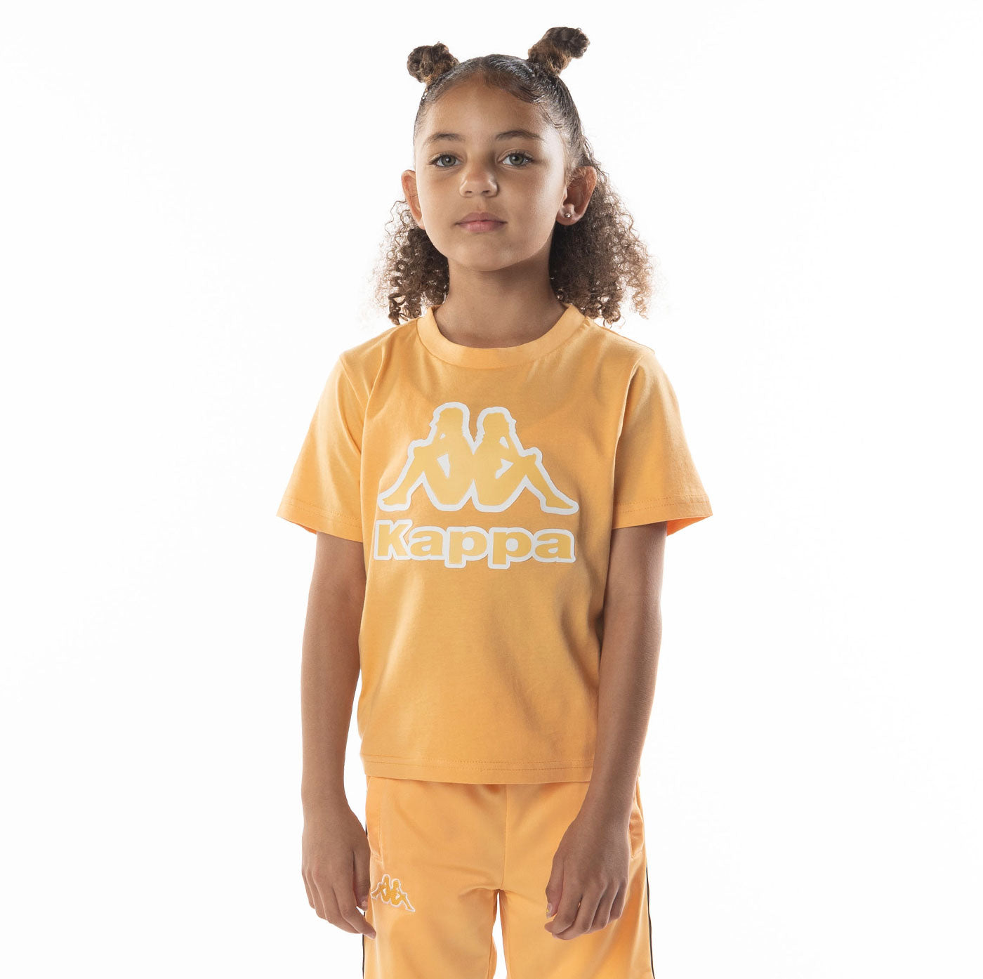 jeg fandt det bjælke Nu Kids Logo Tape Bant T-Shirt - Orange – Kappa USA