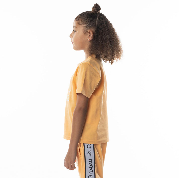 Kids Logo Tape Bant T-Shirt - Light Orange