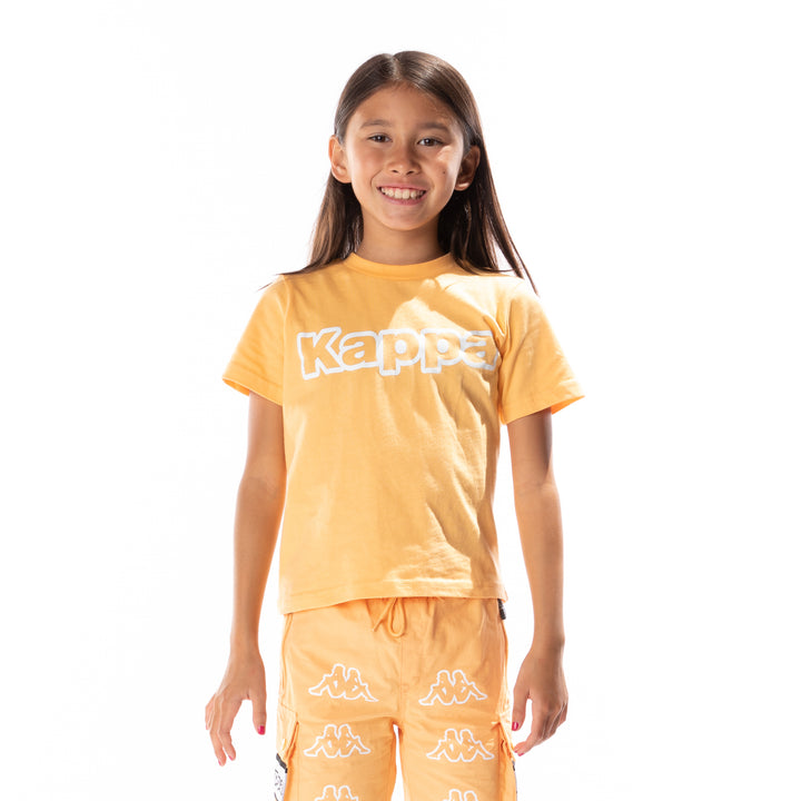 Kids Logo Tape Erco T-Shirt - Light Orange