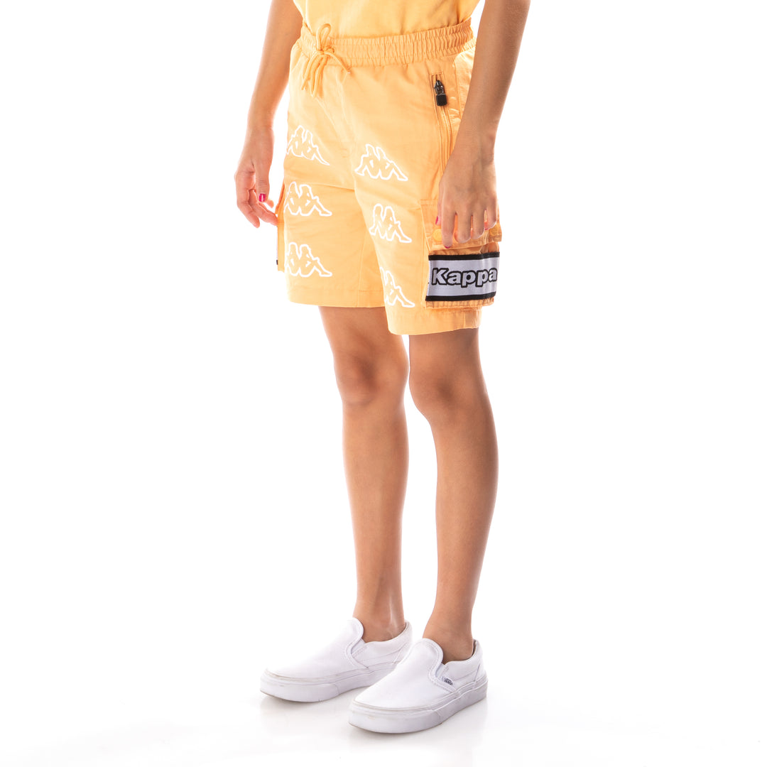 Kids Logo Tape Esso Cargo Shorts - Light Orange