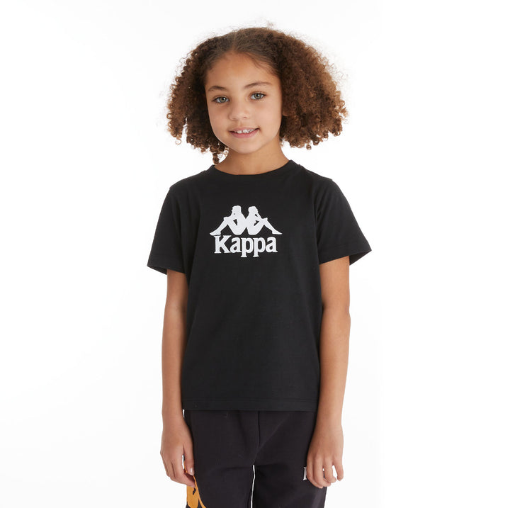 Kids Authentic Molongio T-Shirt - Black Smoke Light Orange