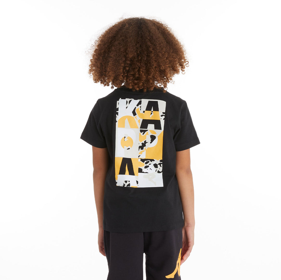 Kids Authentic Molongio T-Shirt - Black Smoke Light Orange