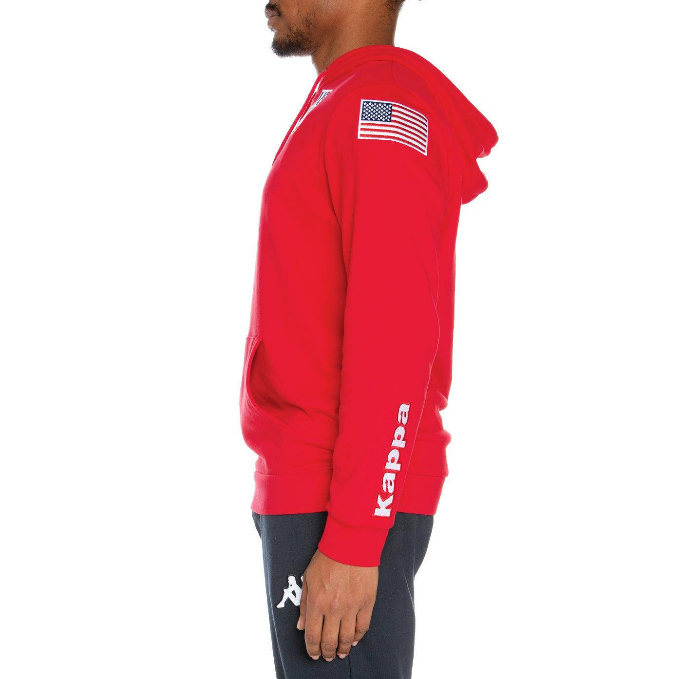 Red kappa hoodie hot sale