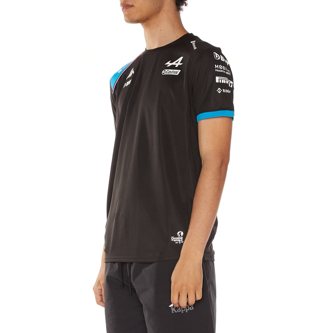 Alpine F1 Racing Shirt Black Blue Abolim Kappa USA