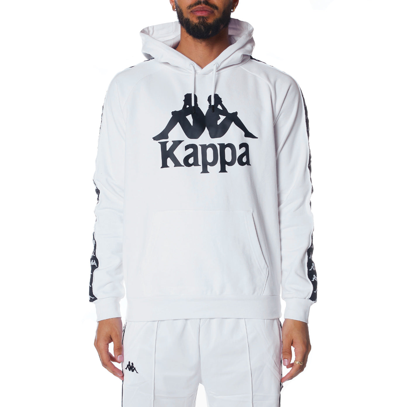 Black and White Fleece Sweatshirt - Hurtado 2 - – Kappa USA