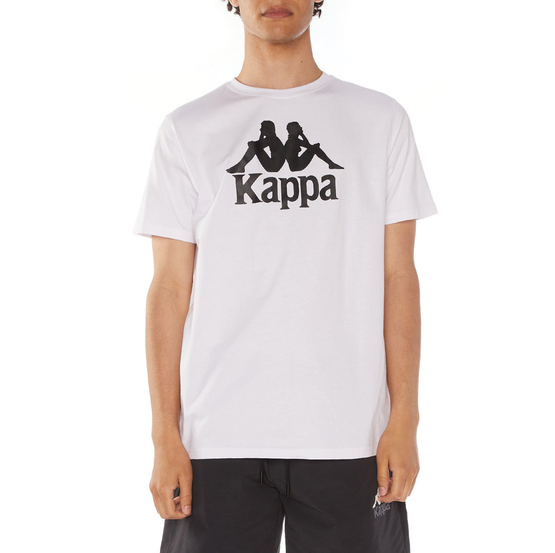 stakåndet Oprigtighed pen White & Black Logo T Shirt - Estessi - Men – Kappa USA